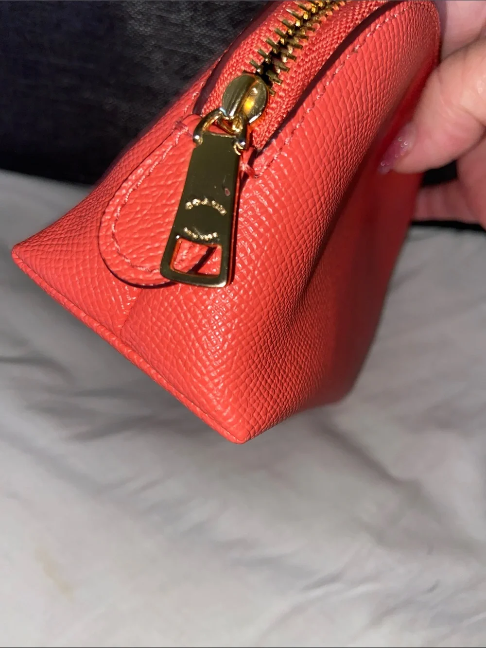 Coach Leather Boxy Cosmetic Case EUC